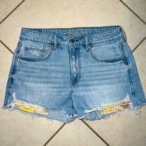 American Eagle - denim ripped shorts